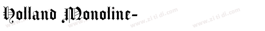 Holland Monoline字体转换
